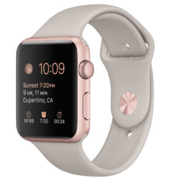 Apple Watch Series 6 Aluminum Case with Rose Gold Sport Band