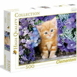 Clementoni Adult Puzzle The Ginger Cat In Flowers 500 Pcs (6800000033)