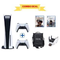 Sony PlayStation 5 Console (PS5) - Disk Version with Extra Controller (International Edition) with Bag