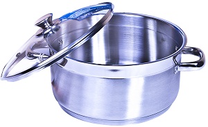 VINOD INDUCTION COOKING POT WITH GLASS LID - 20cm