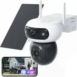 EZVIZ CB90X Dual Lens 4G Smart Security Camera Kit - White (CS-CB90X/SP-R100)